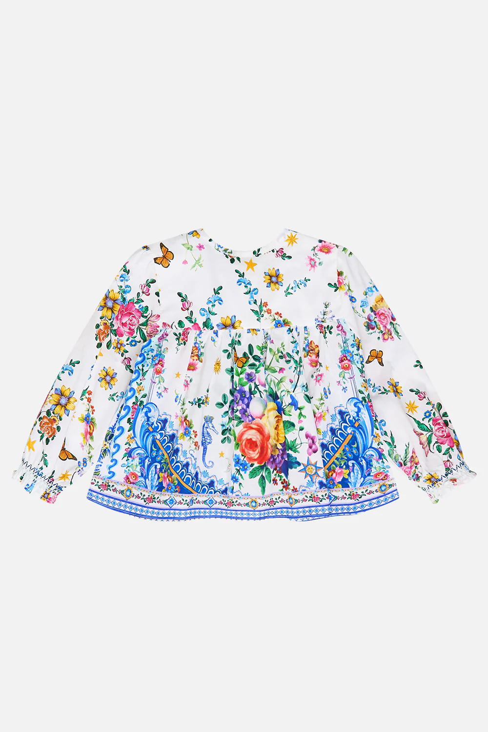 BABIES GATHERED COLLARLESS JACKET W SHIRRING TILES DARLS - Image 2