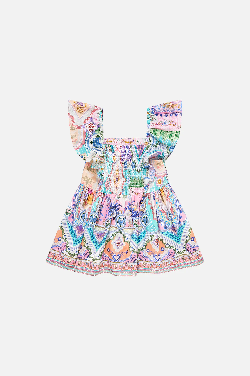 BABIES FLARED DRESS WITH FRILL SHOULDER CROCHET ALL DAY - Image 2