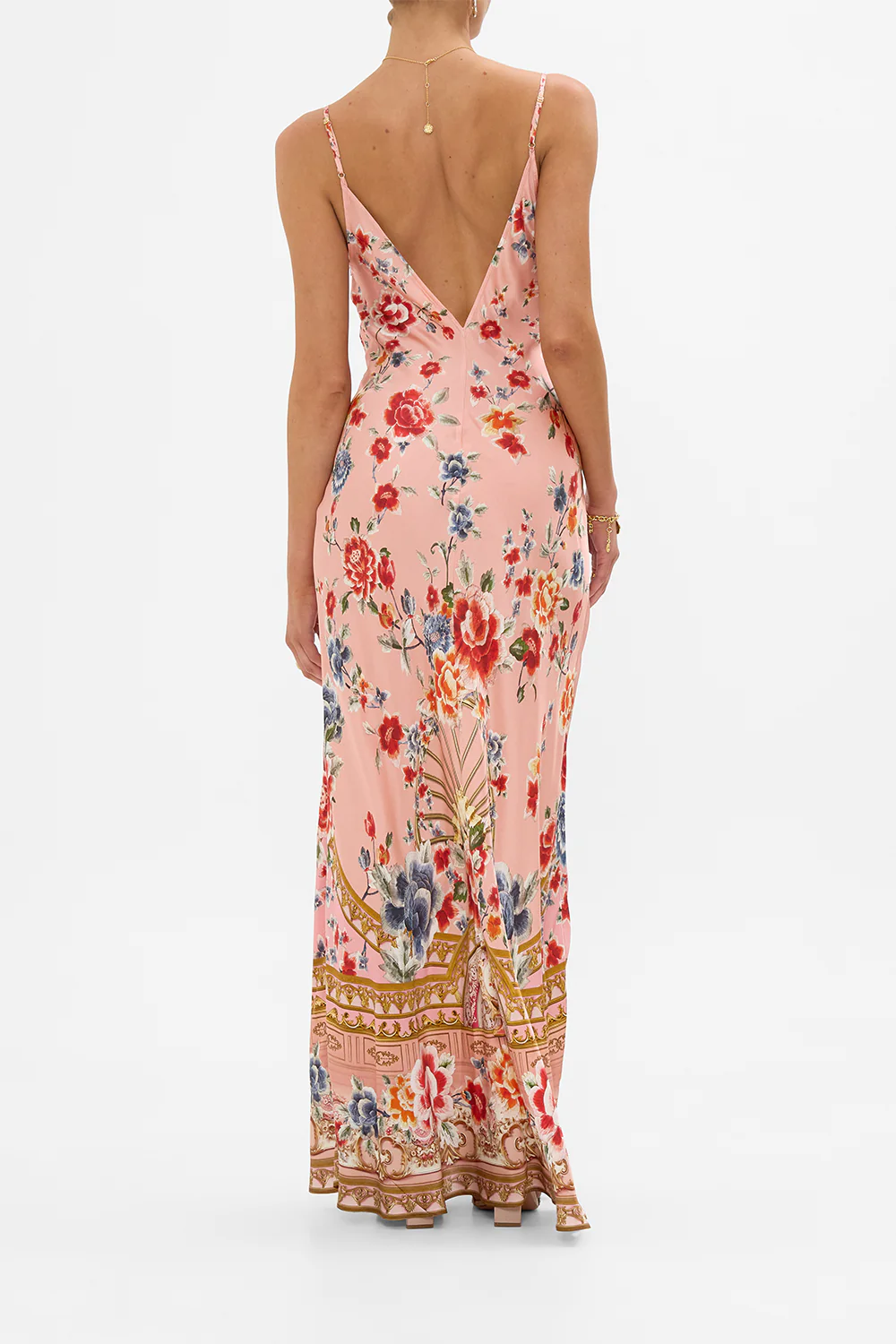 V NECK FULL LENGTH BIAS SLIP DRESS MAJESTIC MILLA - Image 2