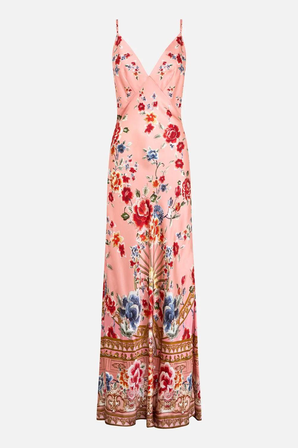 V NECK FULL LENGTH BIAS SLIP DRESS MAJESTIC MILLA - Image 3