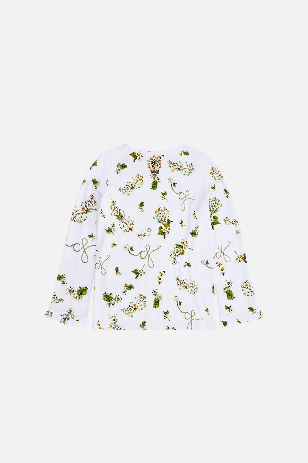KIDS LONG SLEEVE TEE WITH FRILL CUFF 4-10 DAISY CHAINS - Image 2