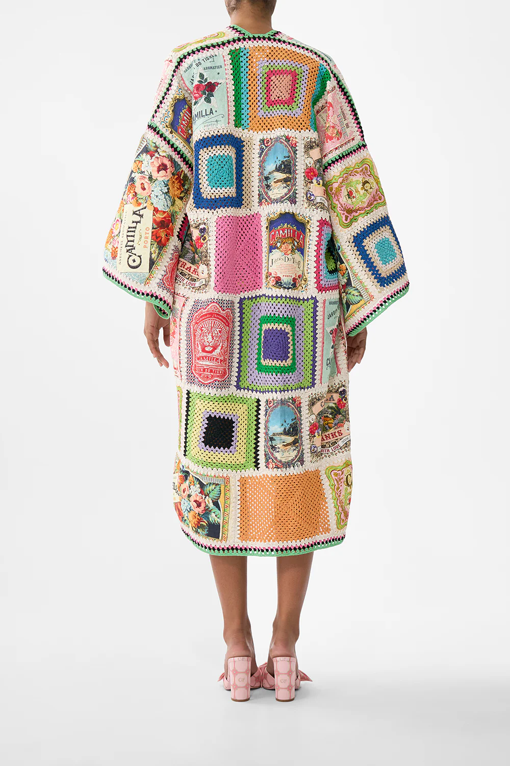 CROCHET PATCHED KIMONO COAT SOAP OPERA - Image 2