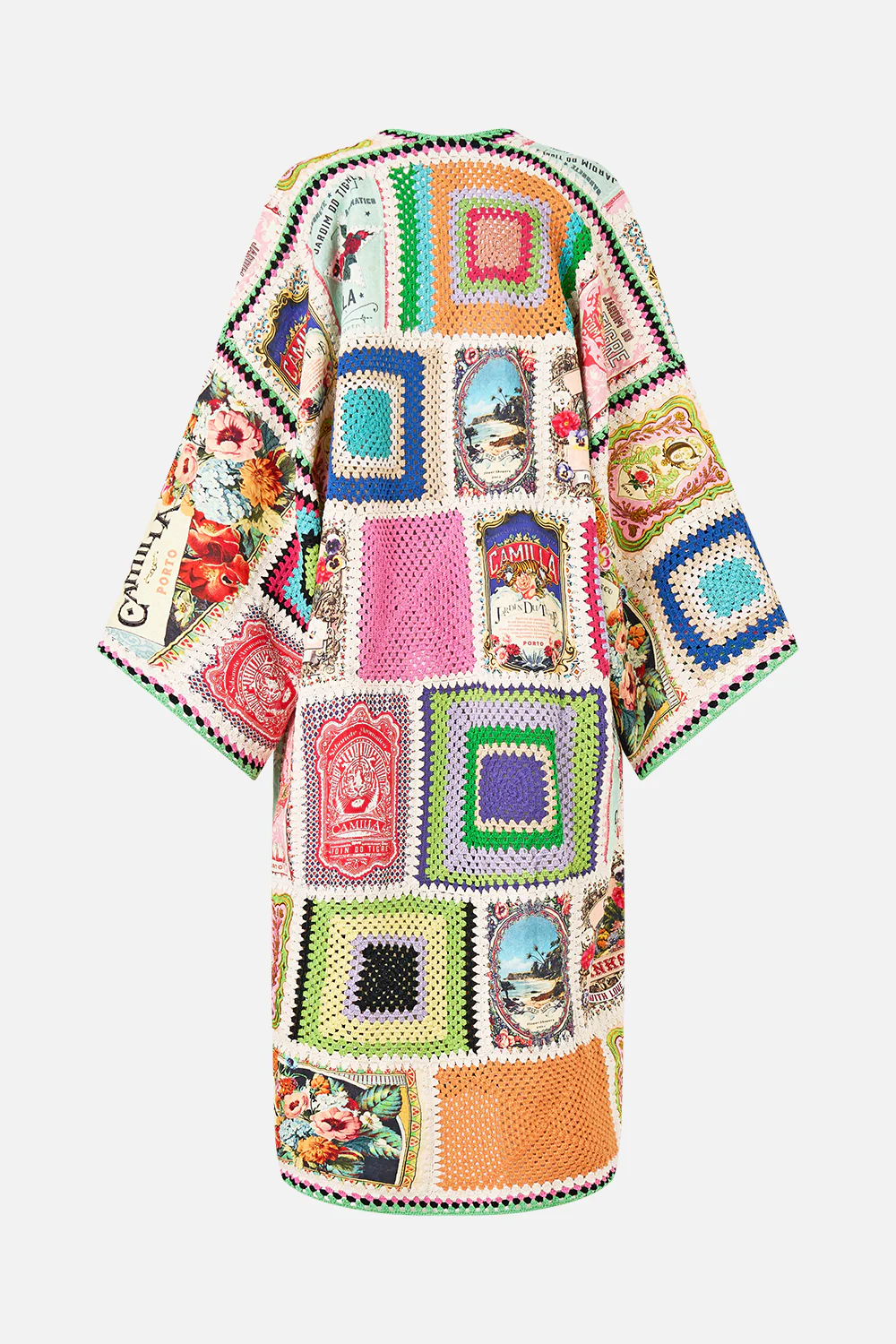 CROCHET PATCHED KIMONO COAT SOAP OPERA - Image 8