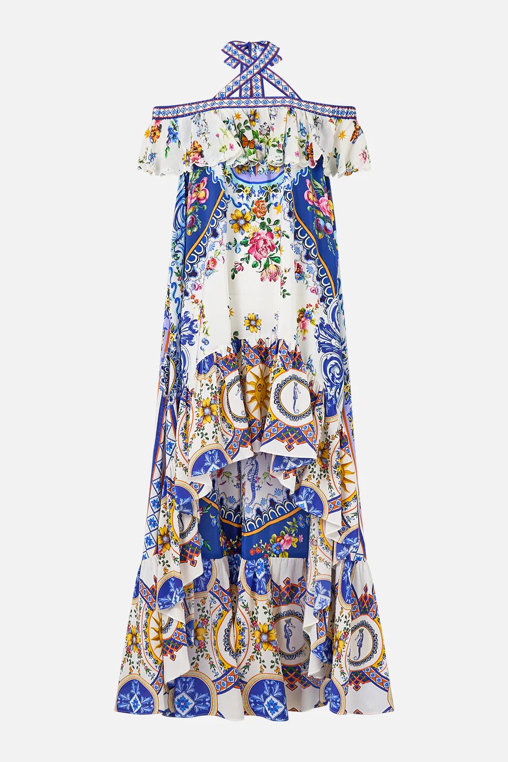OFF SHOULDER SHAPED HEM DRESS TILES DARLS - Image 3
