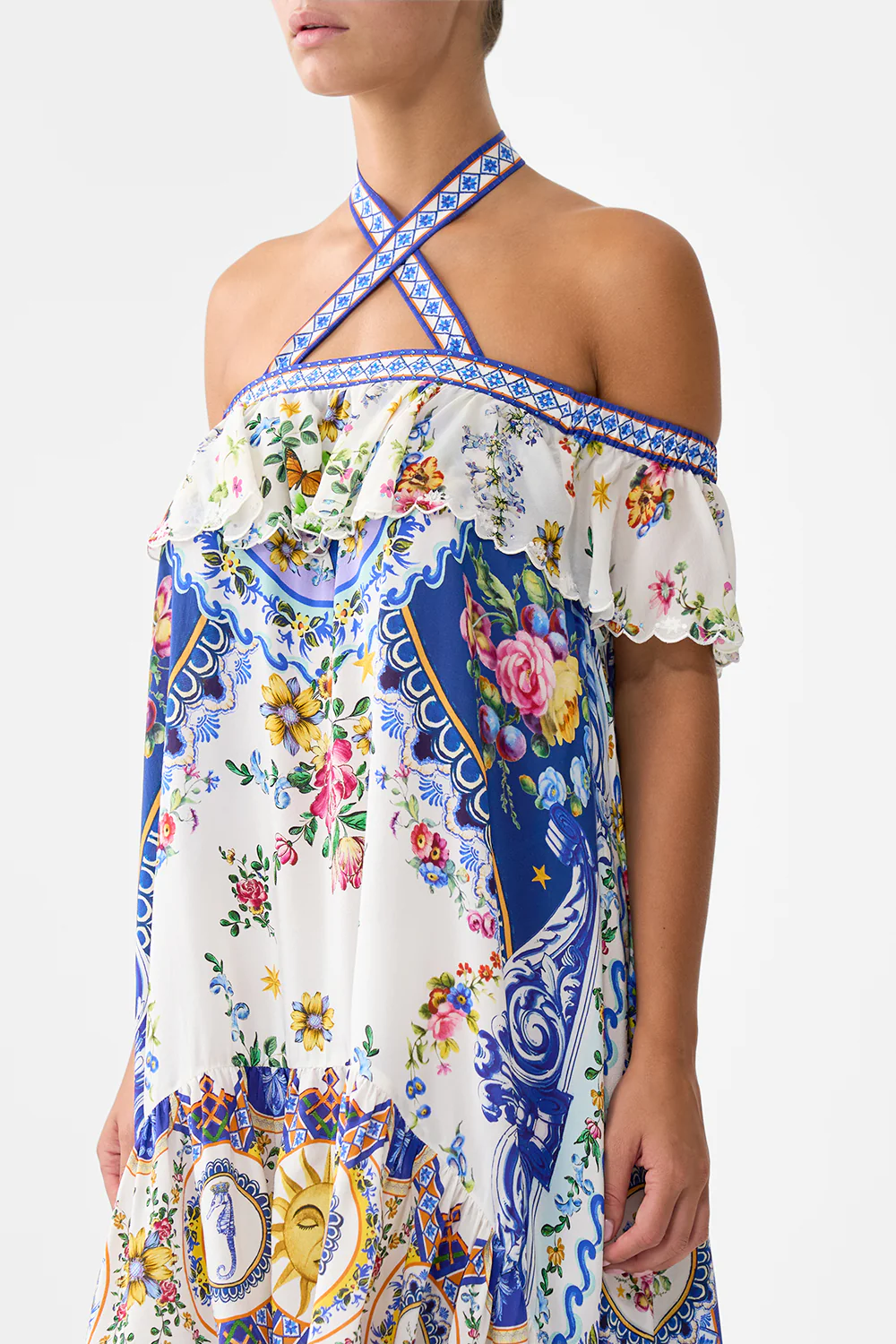 OFF SHOULDER SHAPED HEM DRESS TILES DARLS - Image 5