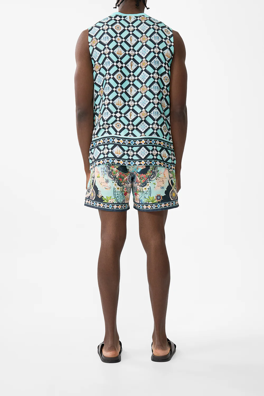 RELAXED FIT TANK WITH SILK CONTRAST BACK FOLK AFLOAT - Image 2