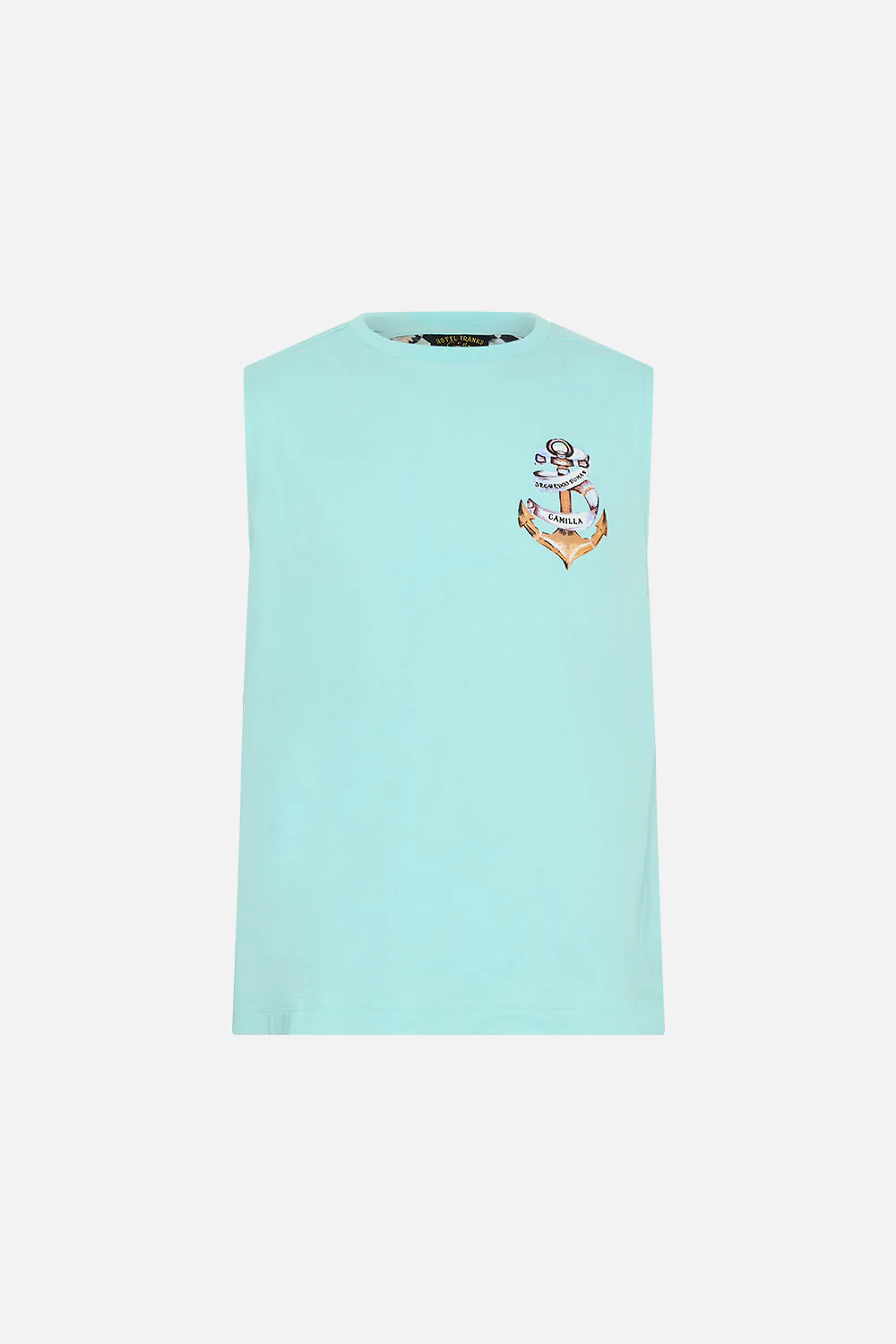 RELAXED FIT TANK WITH SILK CONTRAST BACK FOLK AFLOAT - Image 3