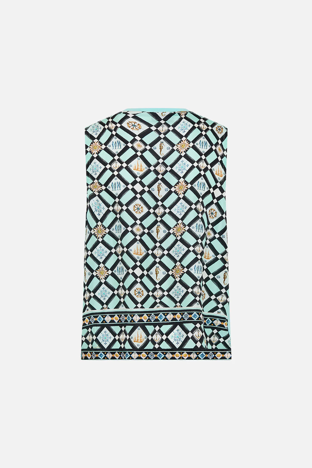RELAXED FIT TANK WITH SILK CONTRAST BACK FOLK AFLOAT - Image 7