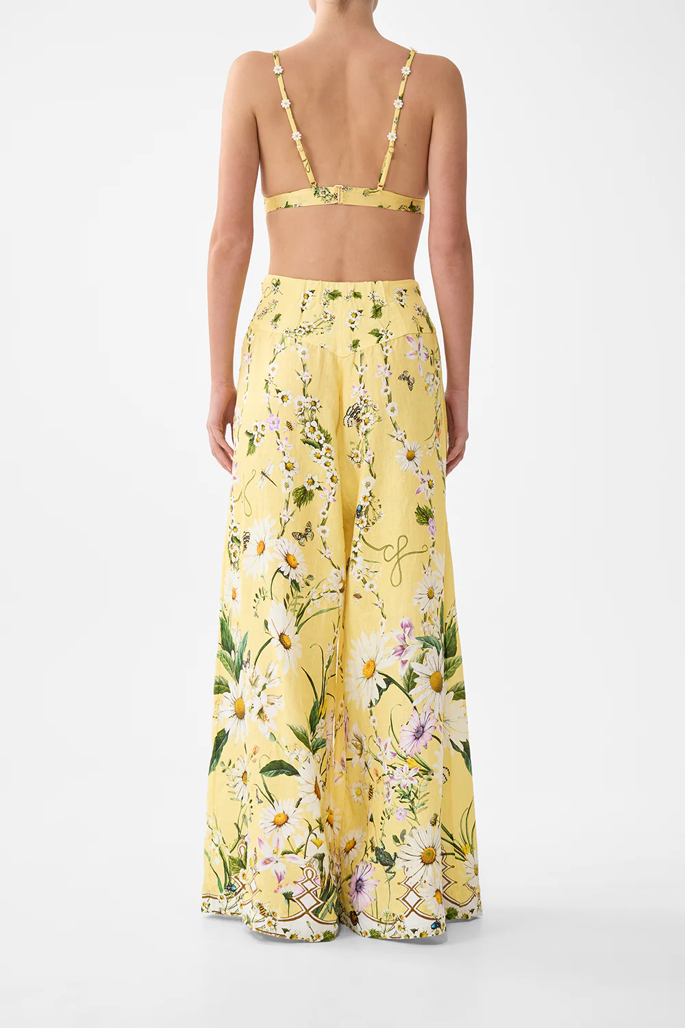 SCALLOPED EDGE TRI BRALETTE WITH BOW FRONT DAISY CHAINS - Image 2