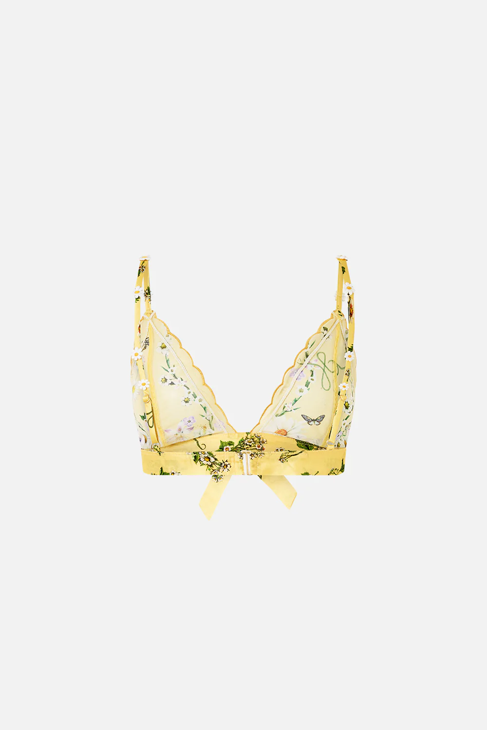 SCALLOPED EDGE TRI BRALETTE WITH BOW FRONT DAISY CHAINS - Image 6