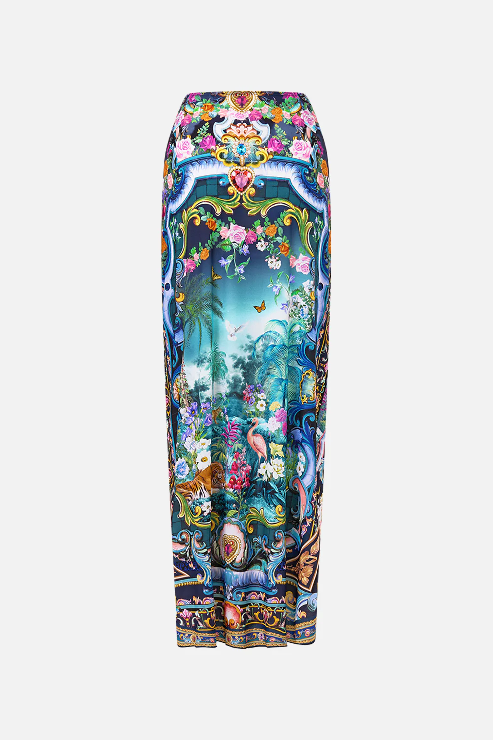 LAYERED MAXI SKIRT WITH TIE FRONT BASKED IN BAROQUE - Image 7