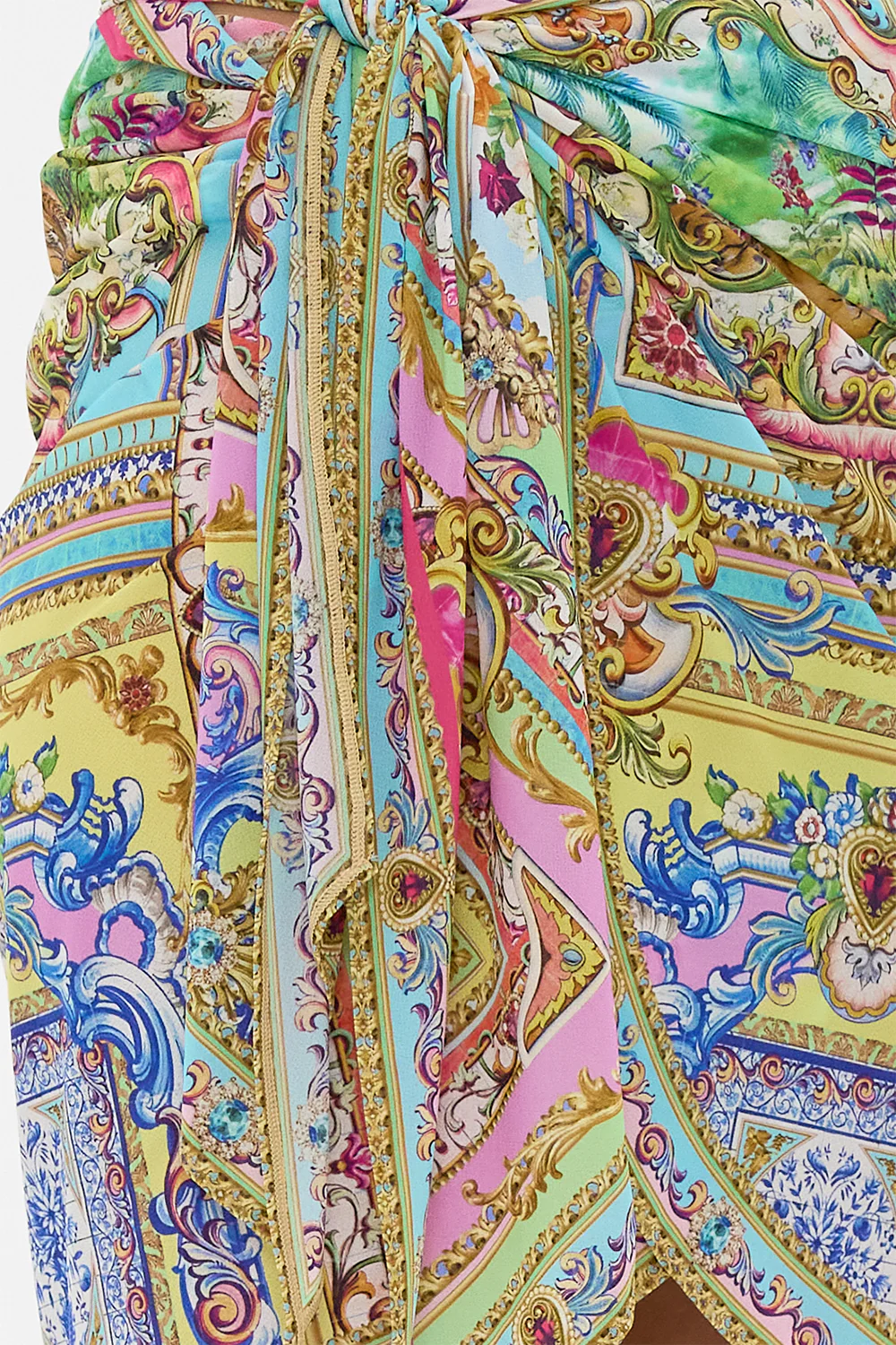 EYELET WRAP MINI SKIRT WITH TIE WAIST SPIRIT OF SANTA MARIA - Image 6