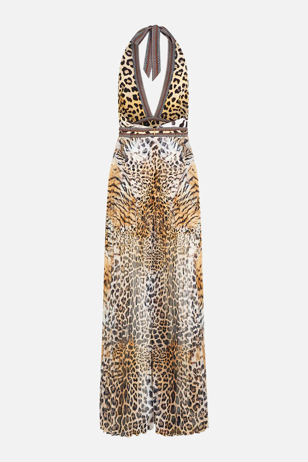 TIE NECK HALTER JUMPSUIT JAGUAR - Image 8