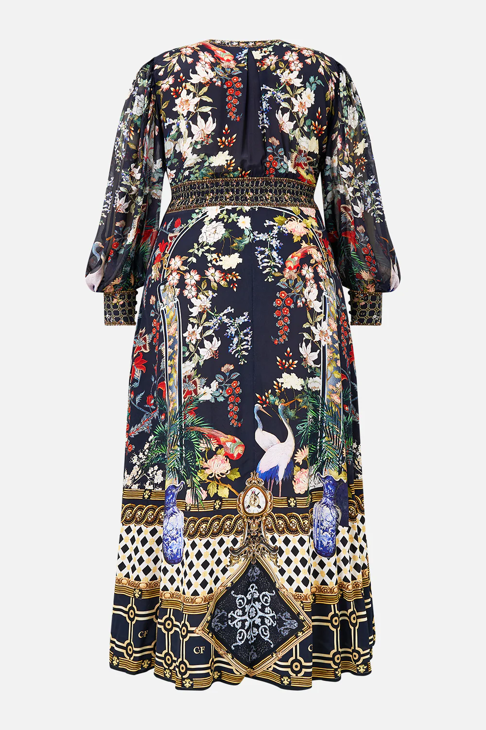 SHAPED WAISTBAND DRESS WITH GATHERED SLEEVES PALACIO POETRY - Image 12