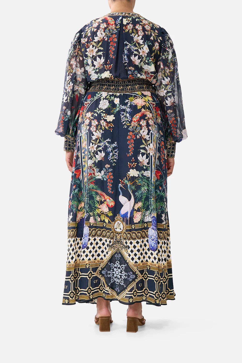 SHAPED WAISTBAND DRESS WITH GATHERED SLEEVES PALACIO POETRY - Image 9
