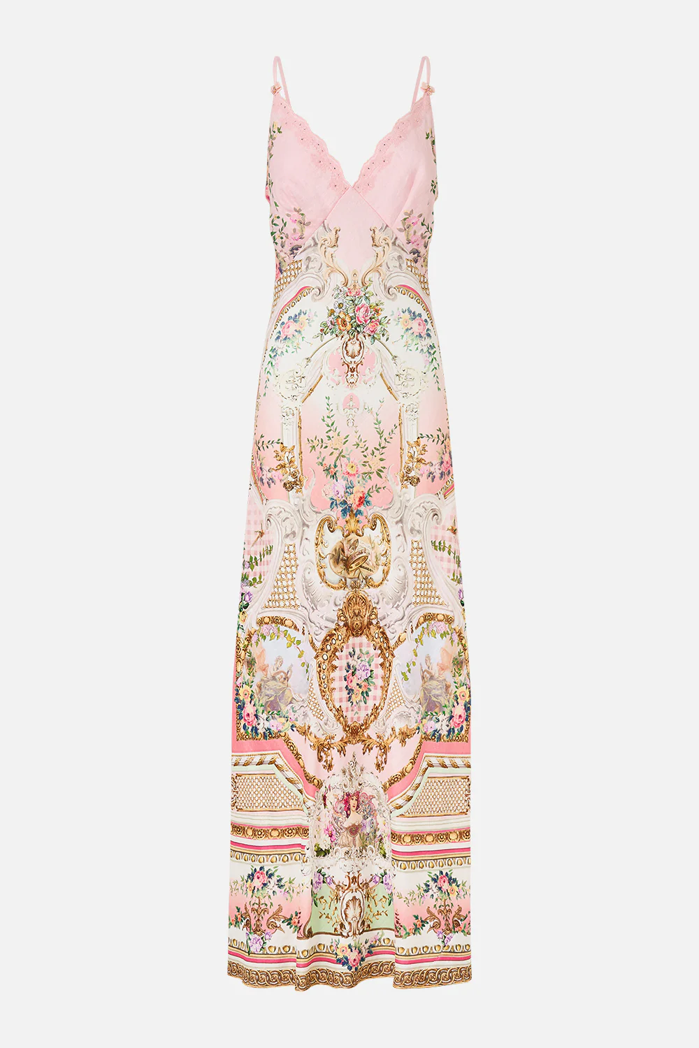 V NECK FULL LENGTH BIAS SLIP DRESS LISBON LULLABY - Image 3