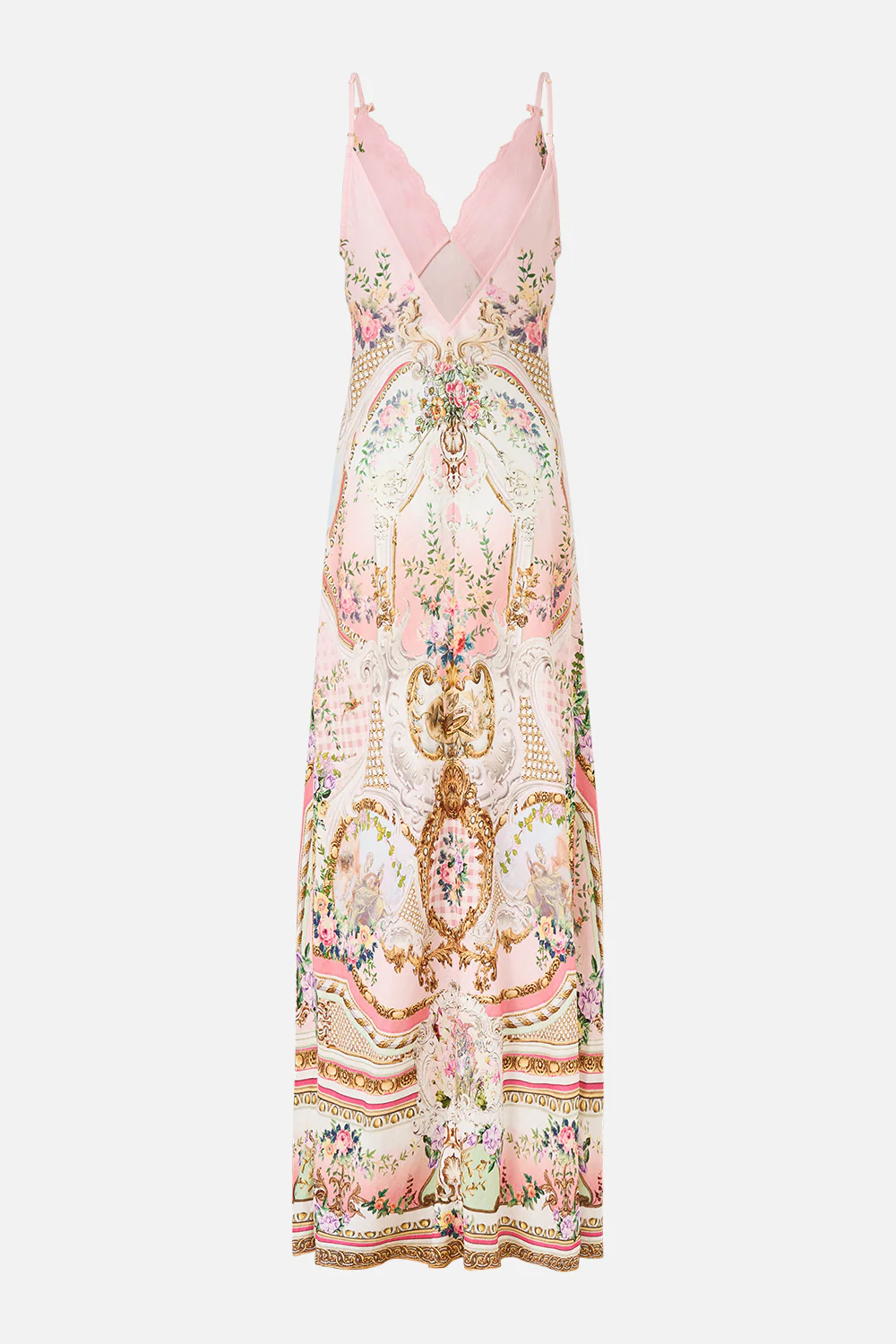 V NECK FULL LENGTH BIAS SLIP DRESS LISBON LULLABY - Image 7