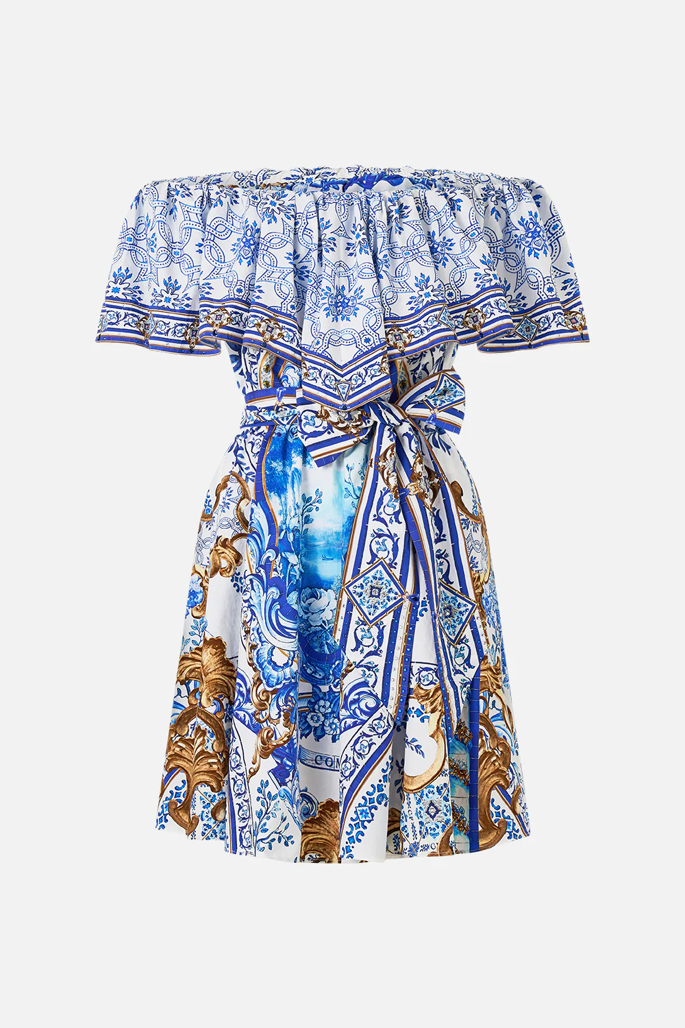 SHOULDER FRILL SHORT DRESS AZUL ADVENTURES - Image 3