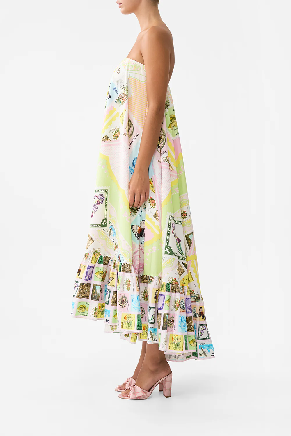 STRAPLESS MAXI WITH RUFFLE HEM WITH LOVE FROM LISBON - Image 4