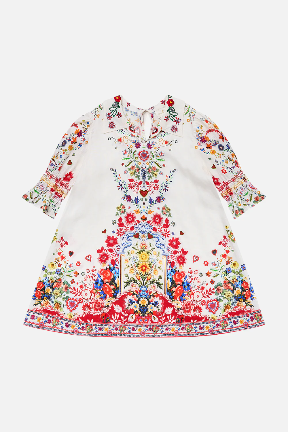 KIDS MINI PUFF SLEEVE COLLARED DRESS 12-14 FAITH, LUCK & JUSTICE