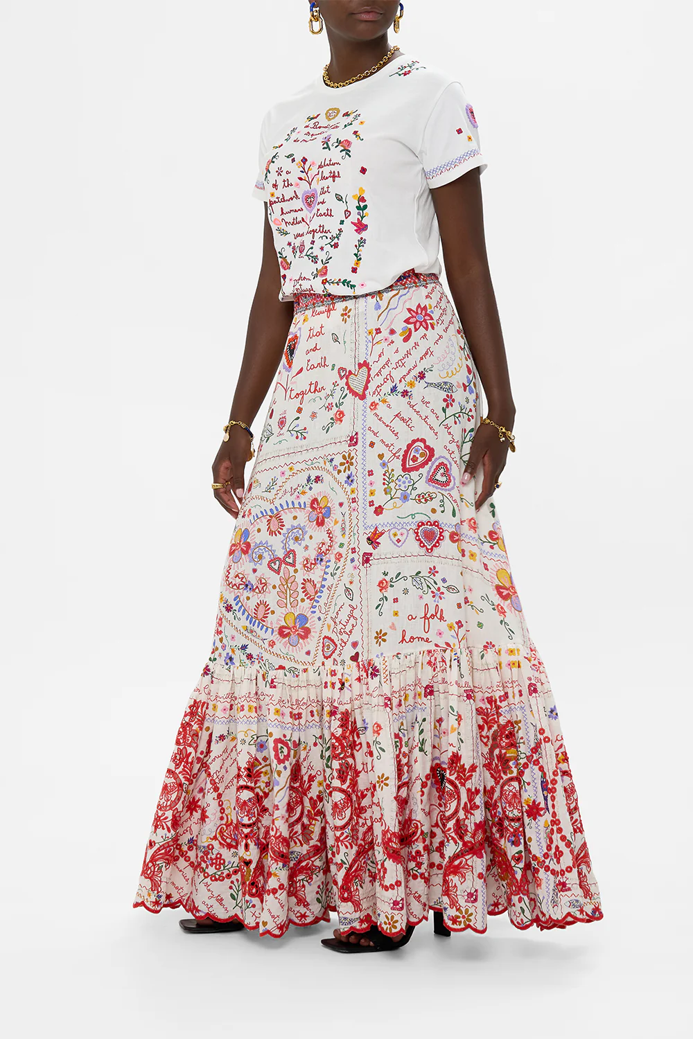 MAXI SKIRT WITH RUFFLE HEM A KITSCH IN TIME - Image 4