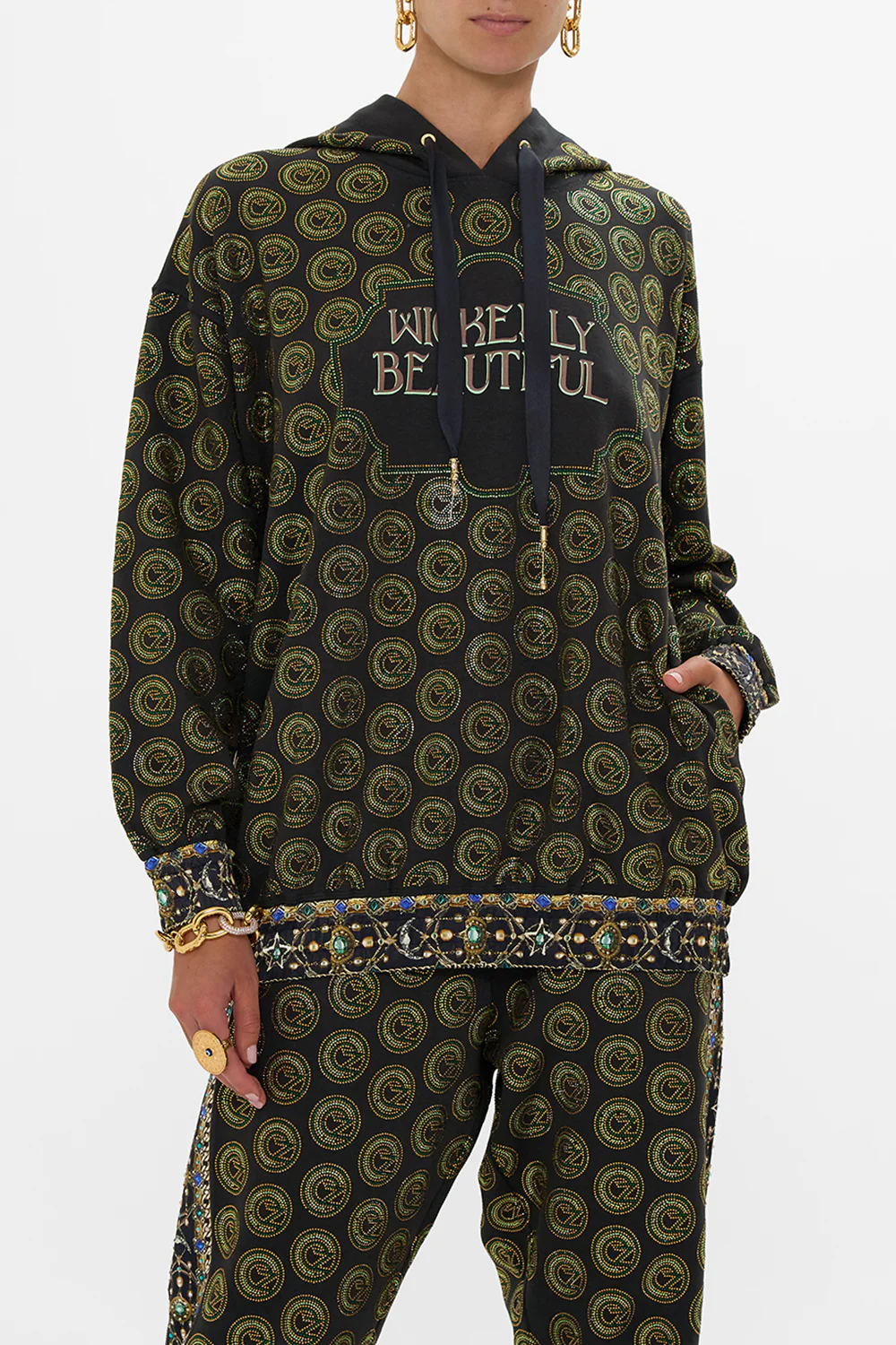 SILK BAND OVERSIZED HOODIE WITH POCKETS DEFY GRAVITY - Image 5
