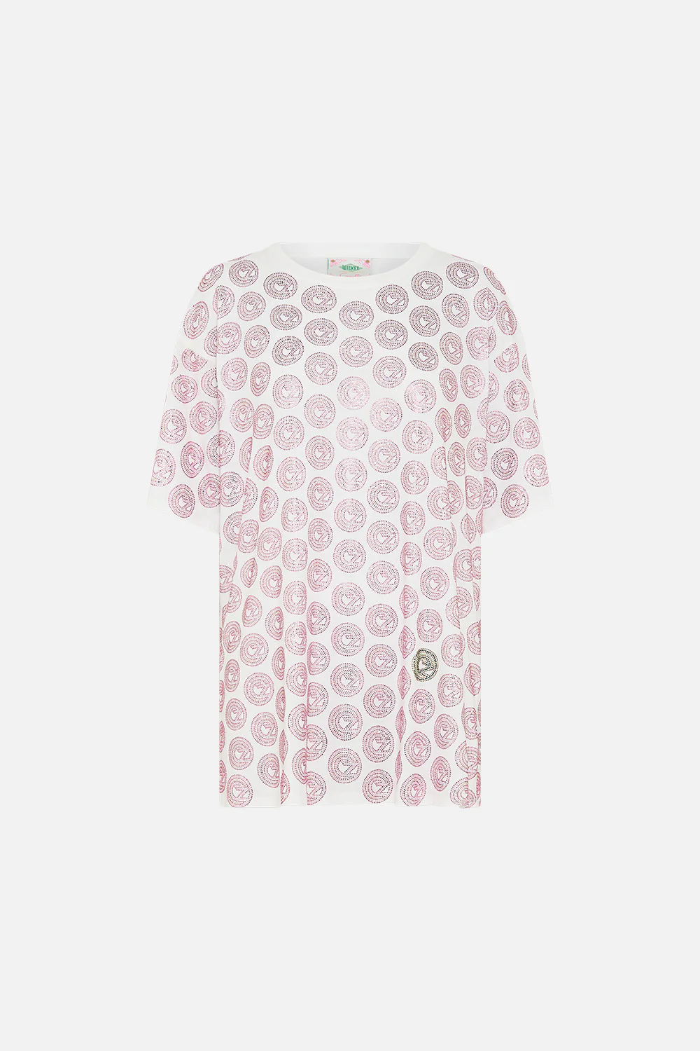 OVERSIZED BAND TEE - WHITE/PINK TOTALLY OZMOPOLITAN - Image 3