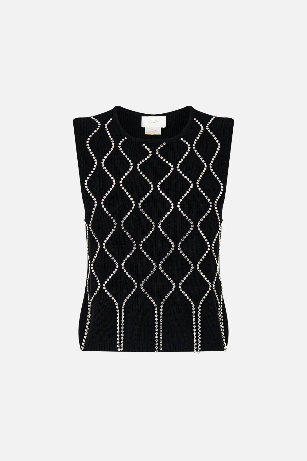 SLEEVELESS KNIT TANK TOP MONARCHY MANIA - Image 3