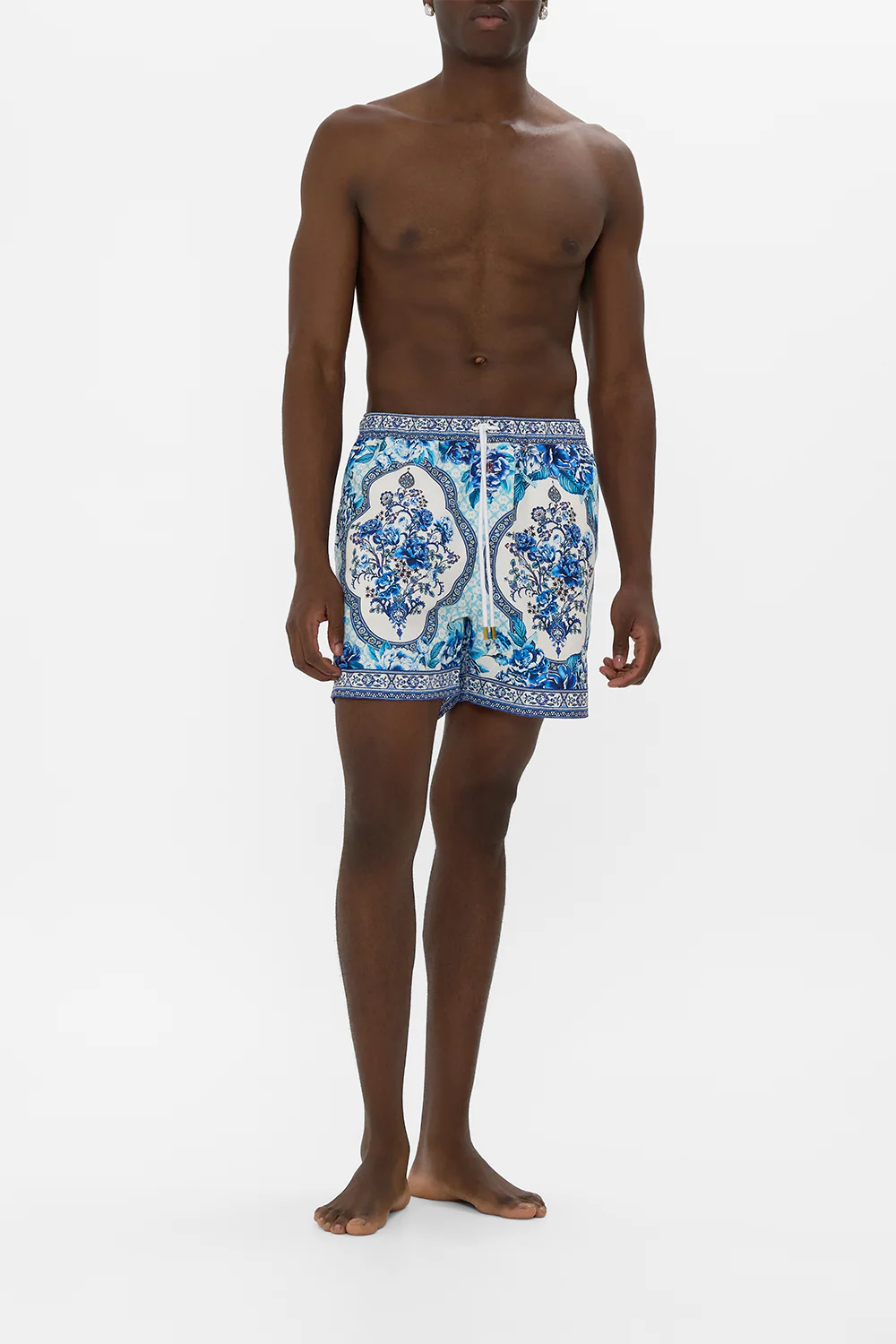 MID LENGTH BOARDSHORT WITH ELASTIC WAIST A CERAMIC GARDEN