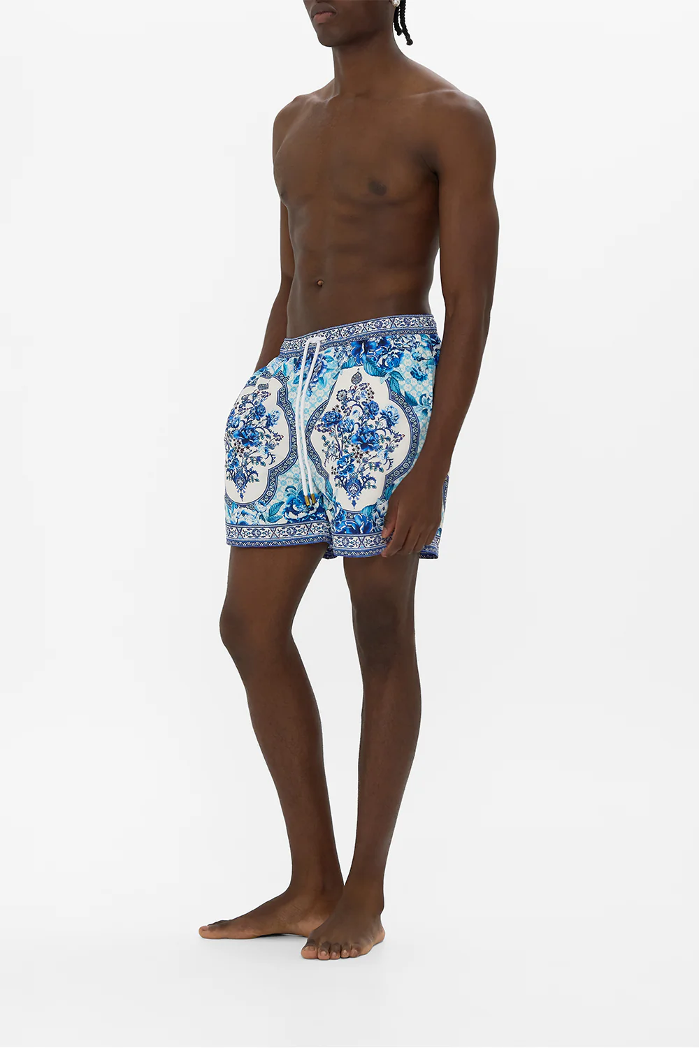 MID LENGTH BOARDSHORT WITH ELASTIC WAIST A CERAMIC GARDEN - Image 4