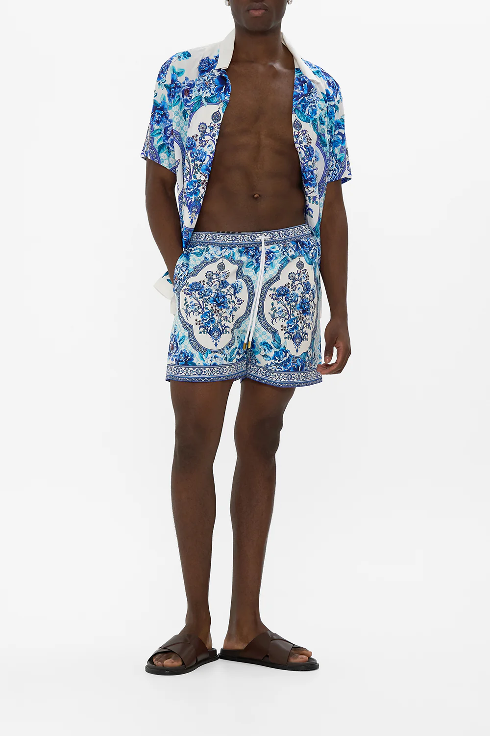 MID LENGTH BOARDSHORT WITH ELASTIC WAIST A CERAMIC GARDEN - Image 6