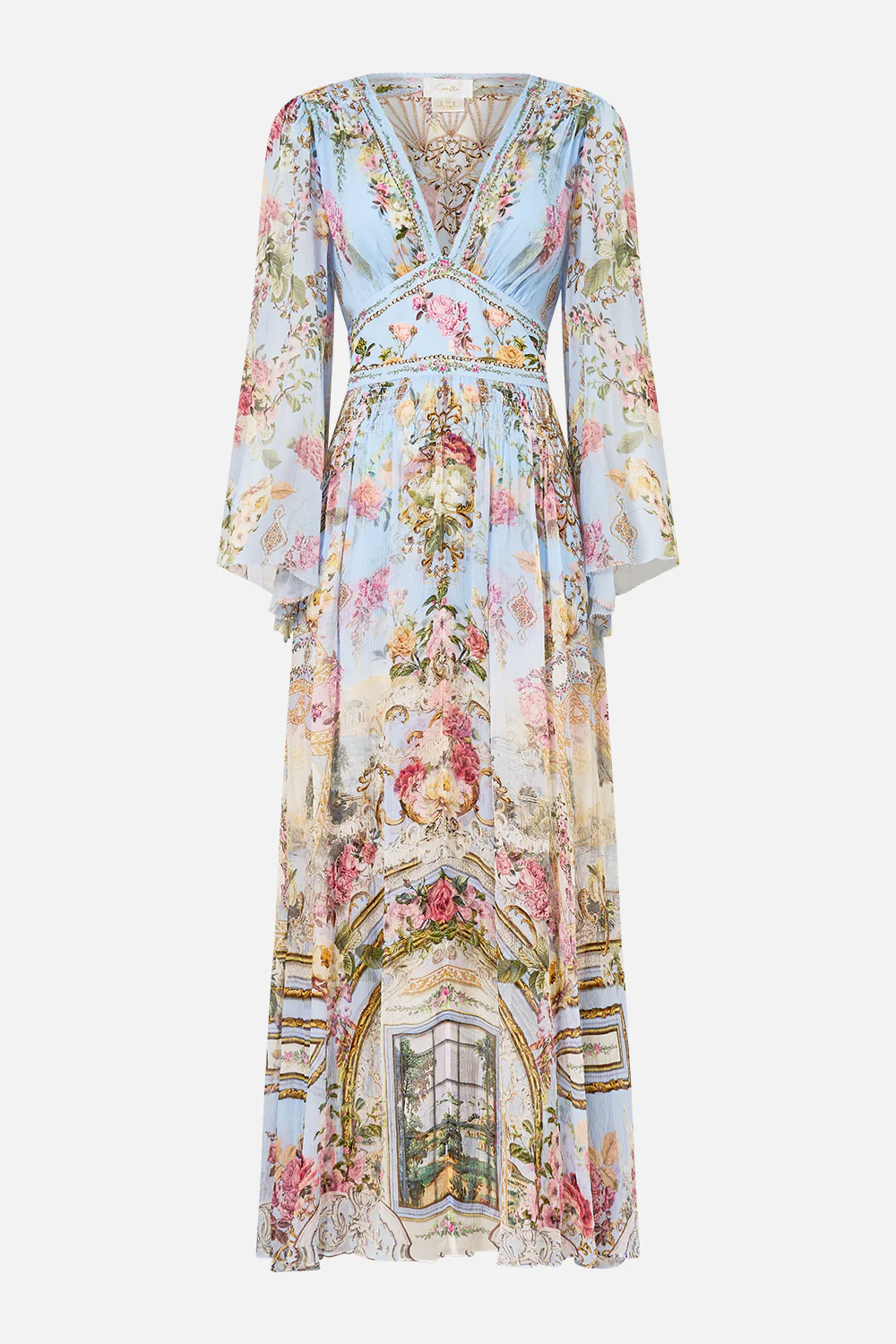 FLARED SLEEVE DRESS TILED IN TIME - Image 3