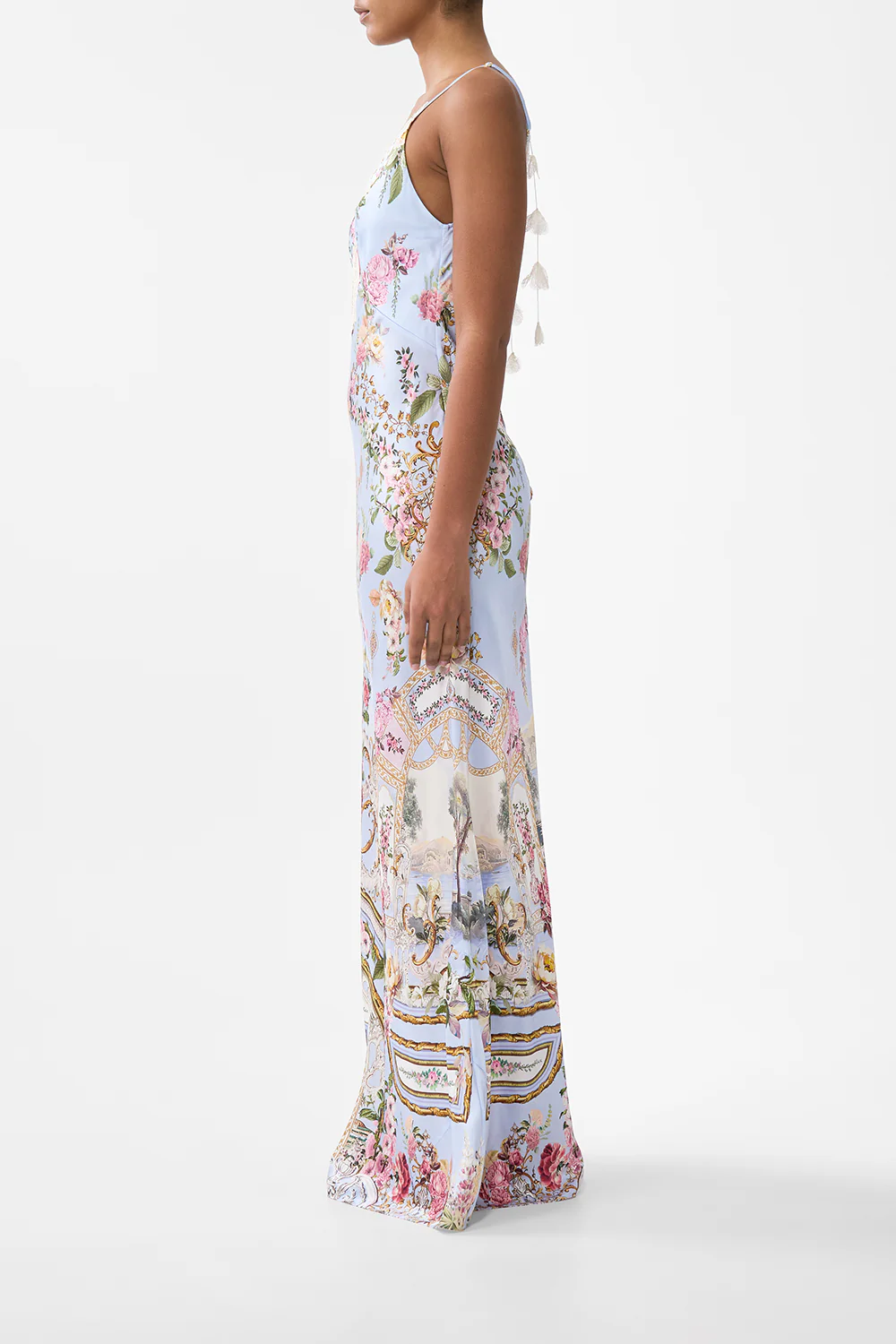 V SPLICED LACE SLIP DRESS TILED IN TIME - Image 4