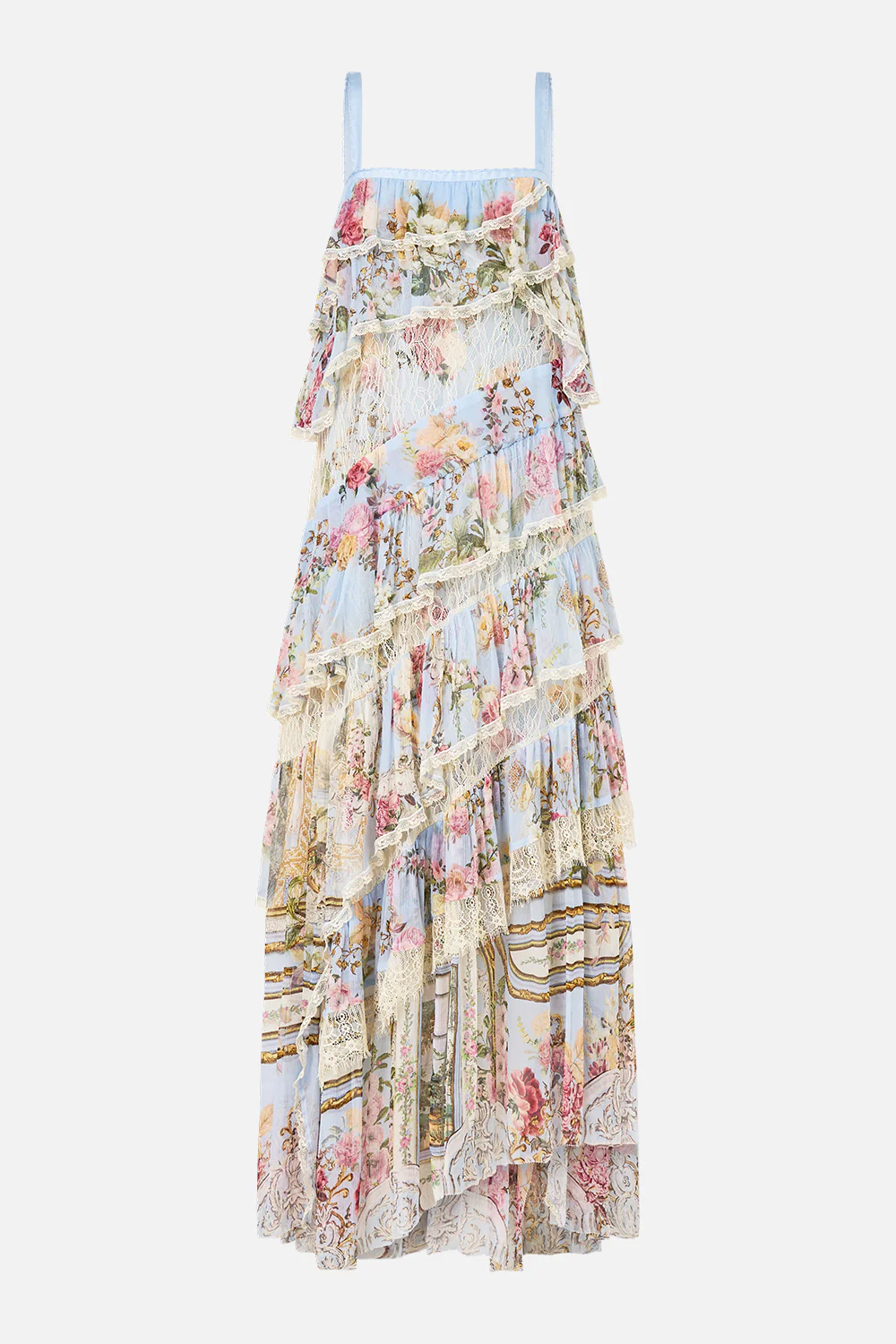 ASYMMETRIC SPLICED LACE DRESS TILED IN TIME - Image 3