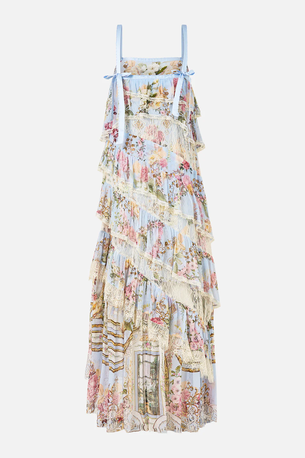 ASYMMETRIC SPLICED LACE DRESS TILED IN TIME - Image 7