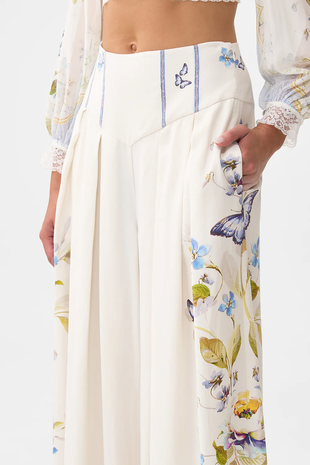 CORSET WAIST WIDE LEG PANT BOTANICAL BALLADS - Image 5