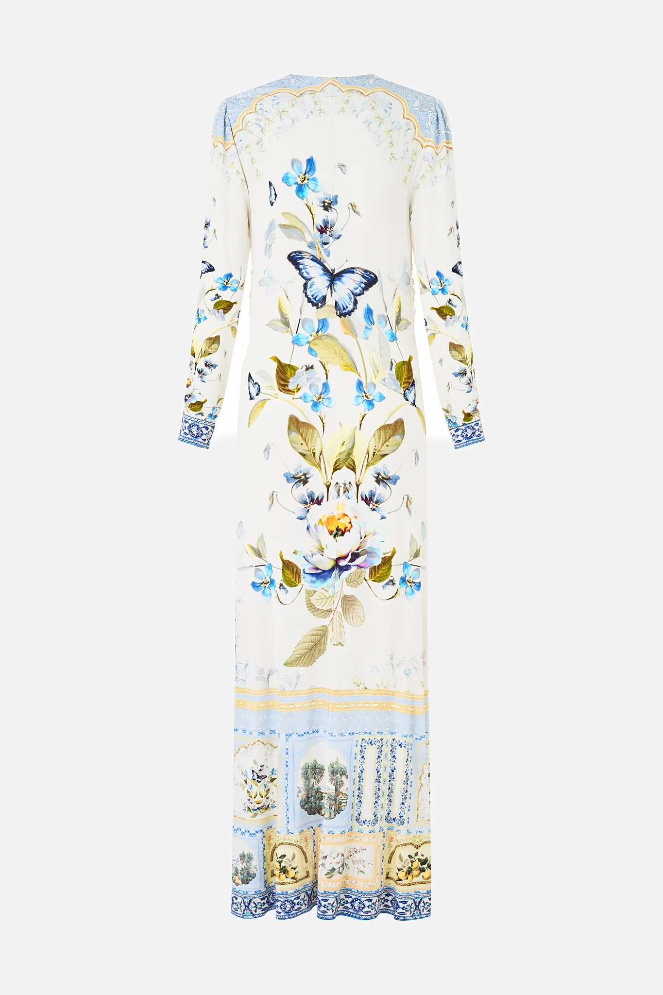 GATHERED JERSEY LONG DRESS BOTANICAL BALLADS - Image 7