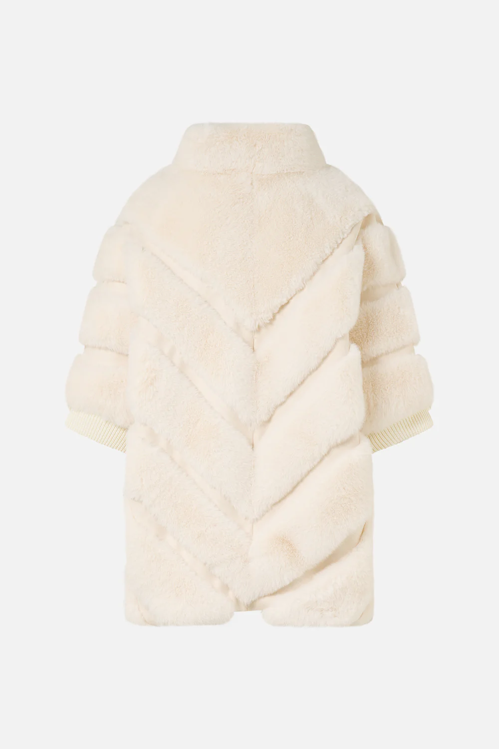 FAUX FUR SHORT SLEEVE SLOUCH JACKET TILED IN TIME - Image 7