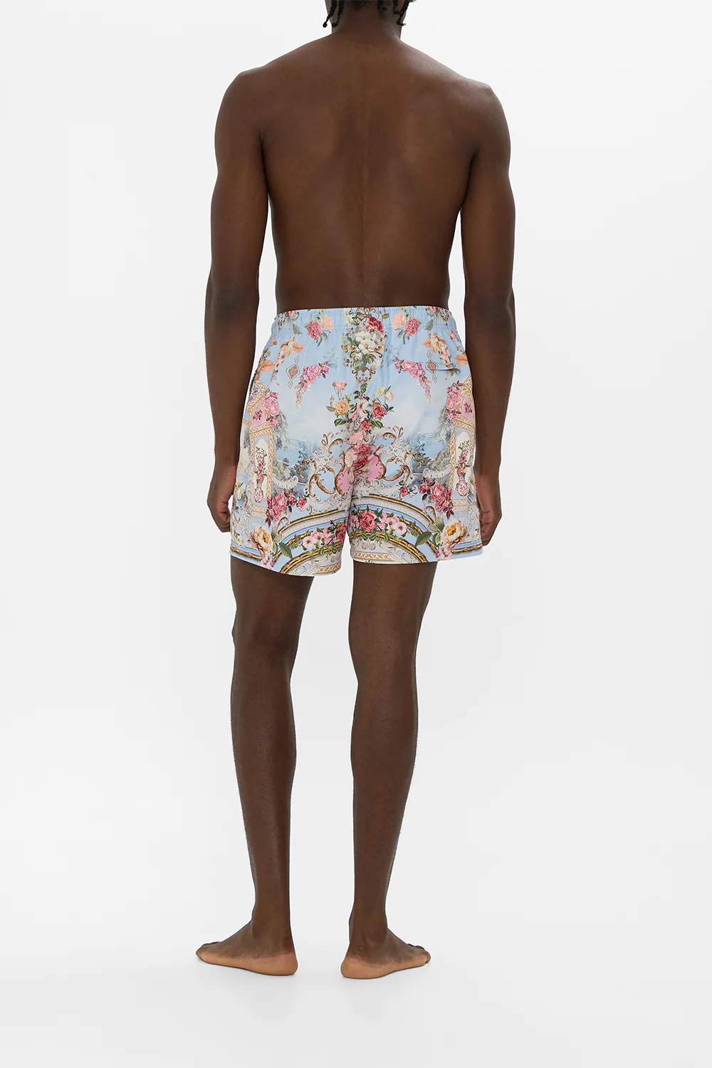 MID LENGTH BOARDSHORT WITH ELASTIC WAIST TILED IN TIME - Image 2