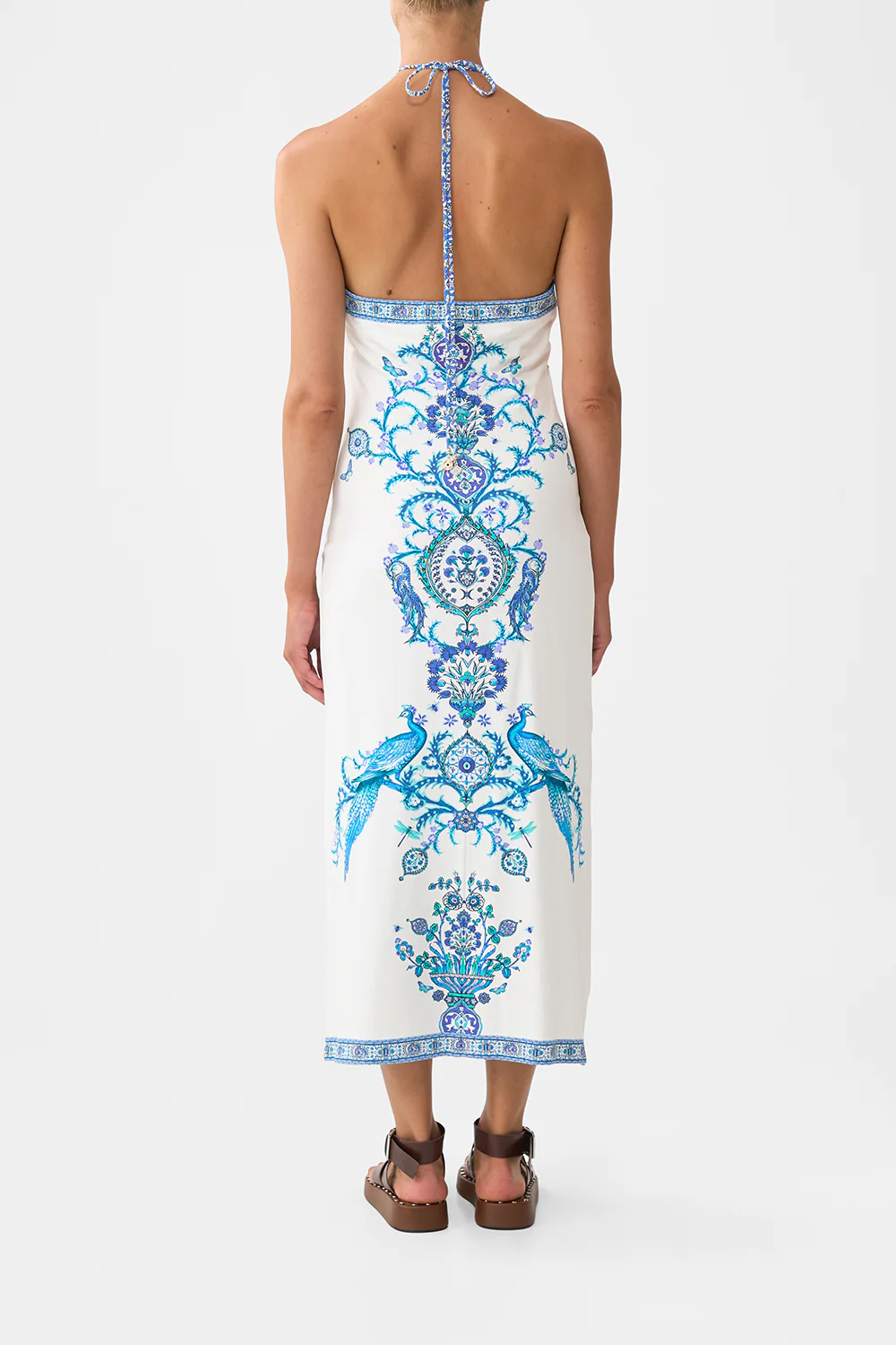 LONG JERSEY HALTER DRESS ISNIK LULLABY - Image 2