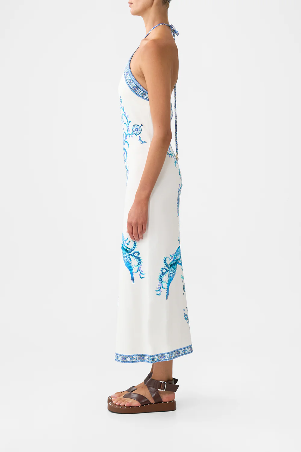 LONG JERSEY HALTER DRESS ISNIK LULLABY - Image 4