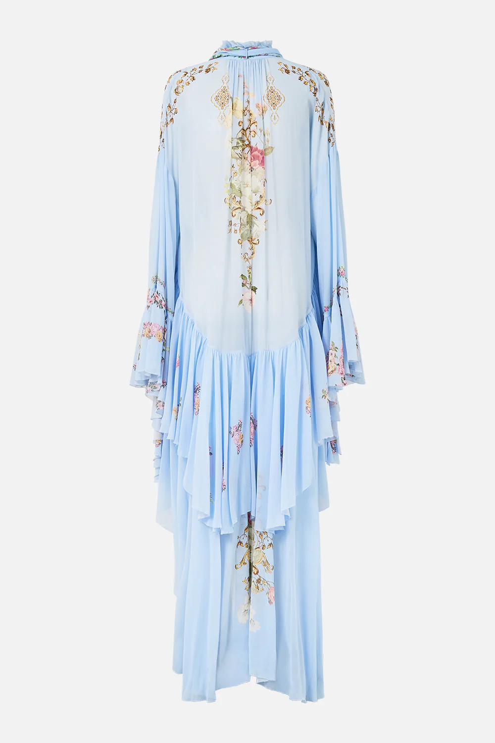 RUFFLE HIGH LOW DRESS WITH LONG SLEEVE TILED IN TIME - Image 7