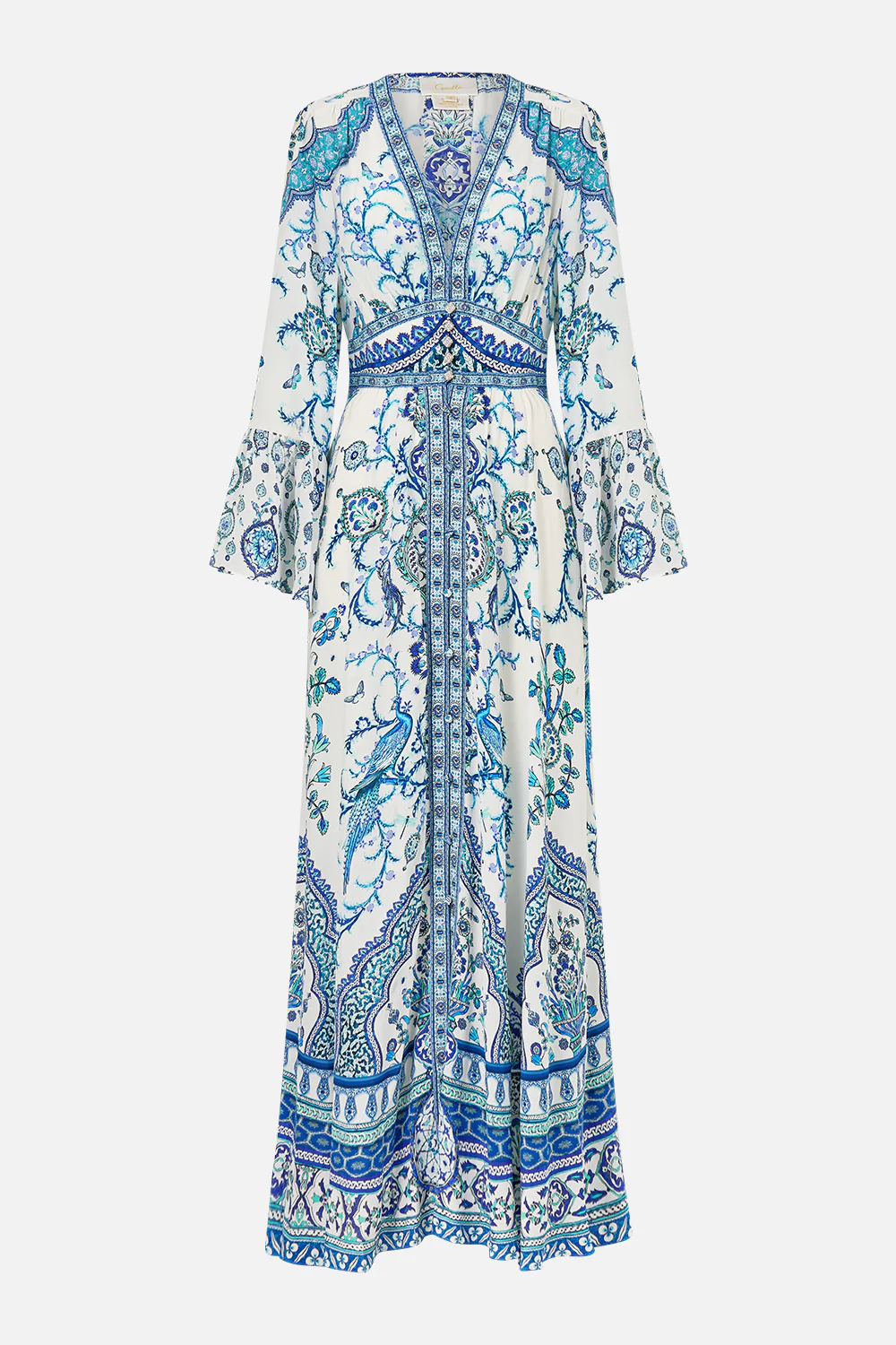 SHAPED WAISTBAND DRESS WITH RUFFLE SLEEVE ISNIK LULLABY - Image 3