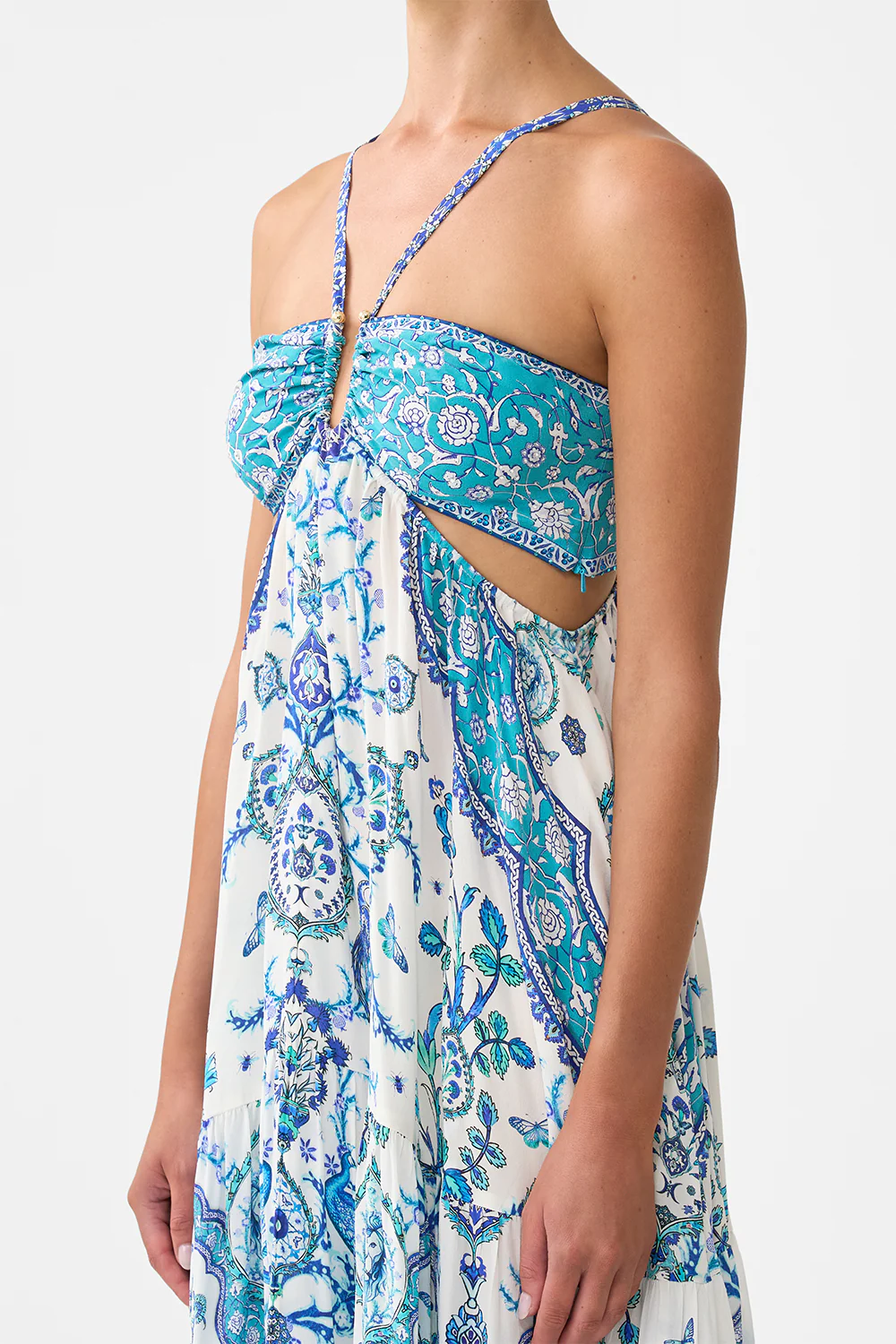 GATHERED CUT OUT DRESS ISNIK LULLABY - Image 5