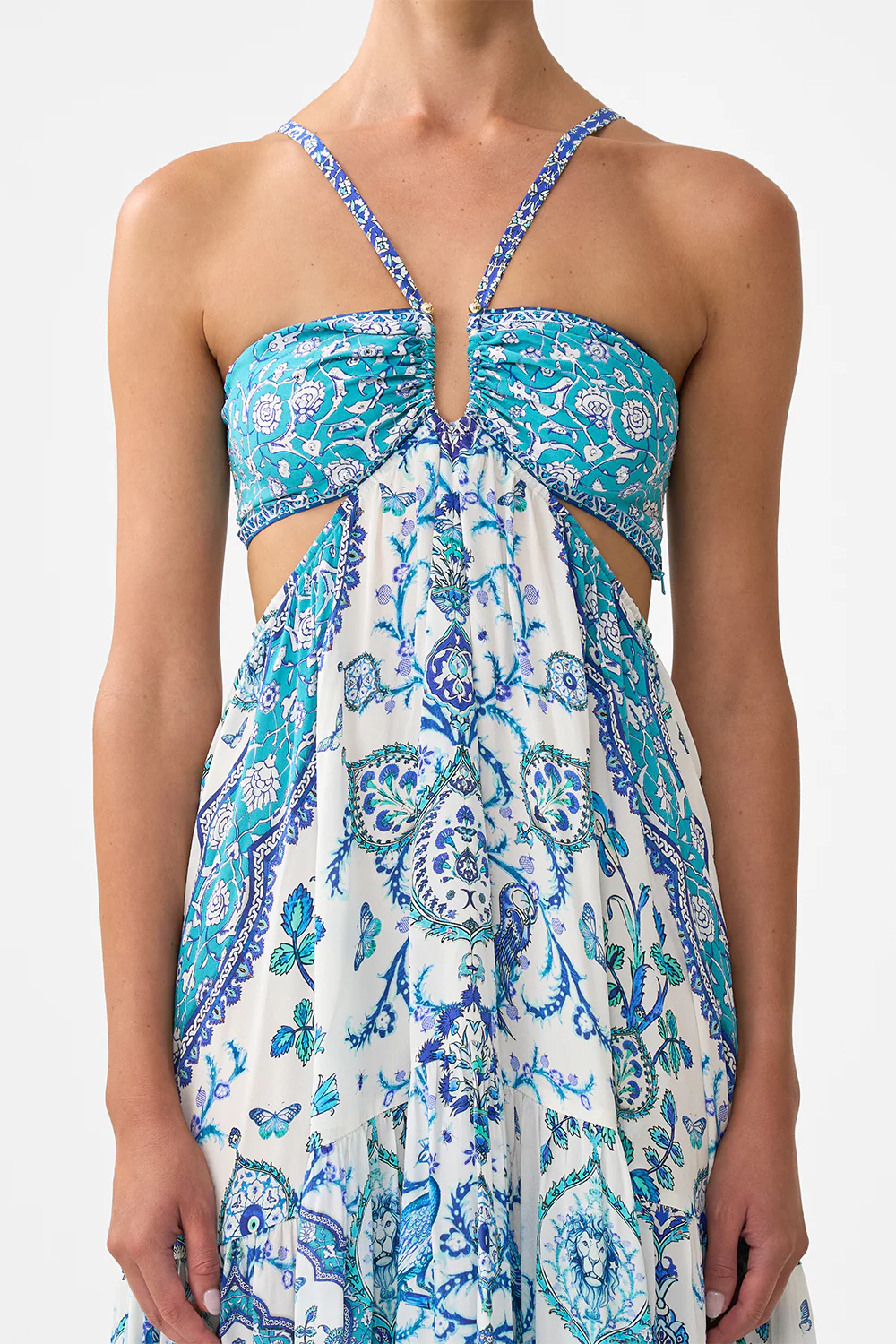 GATHERED CUT OUT DRESS ISNIK LULLABY - Image 6