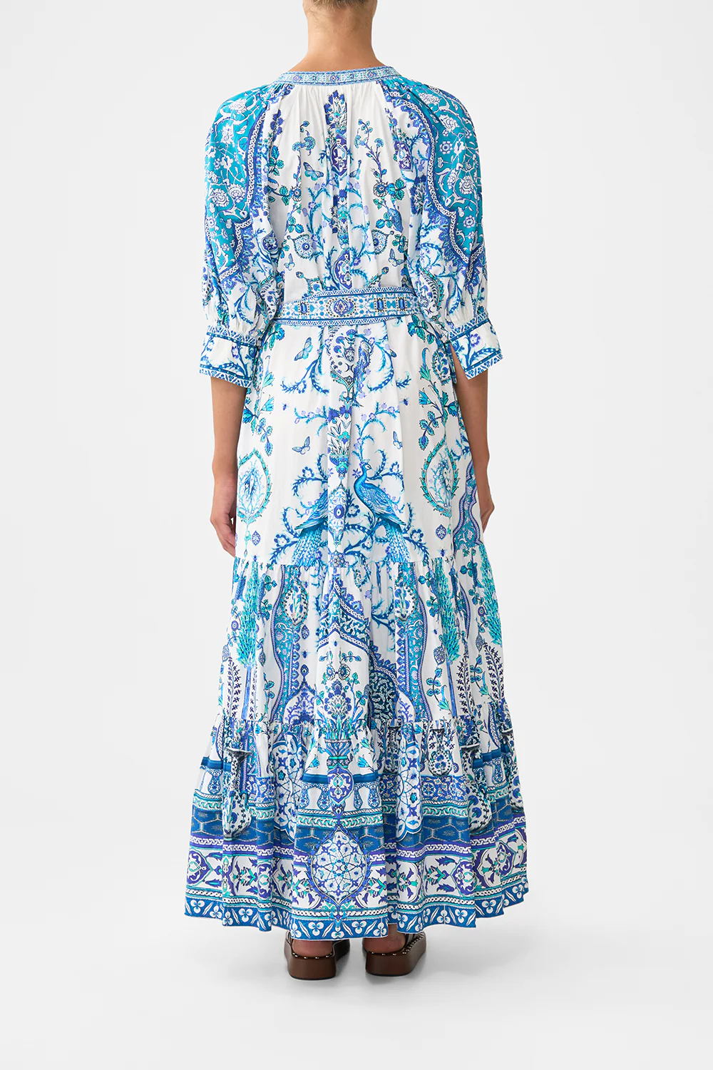 TIERED SHIRT DRESS WITH SHORT SLEEVE ISNIK LULLABY - Image 2