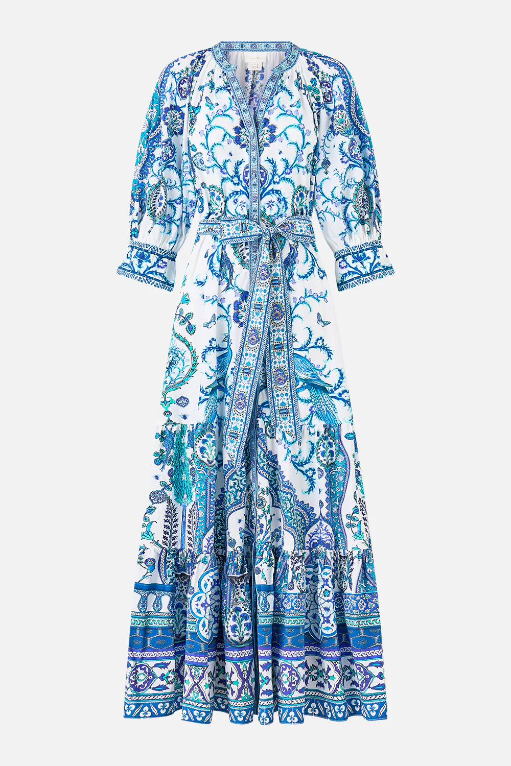 TIERED SHIRT DRESS WITH SHORT SLEEVE ISNIK LULLABY - Image 3