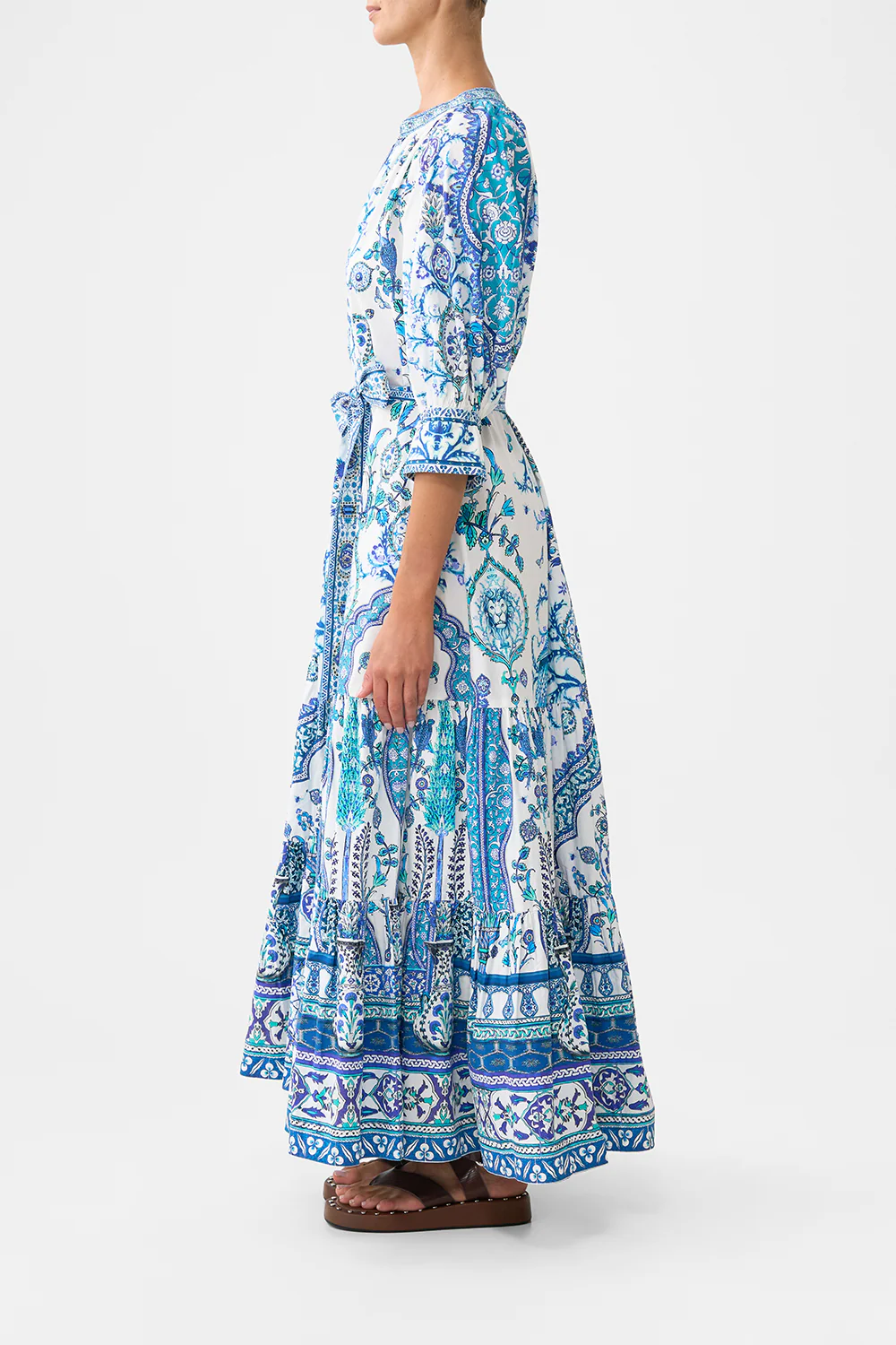 TIERED SHIRT DRESS WITH SHORT SLEEVE ISNIK LULLABY - Image 4