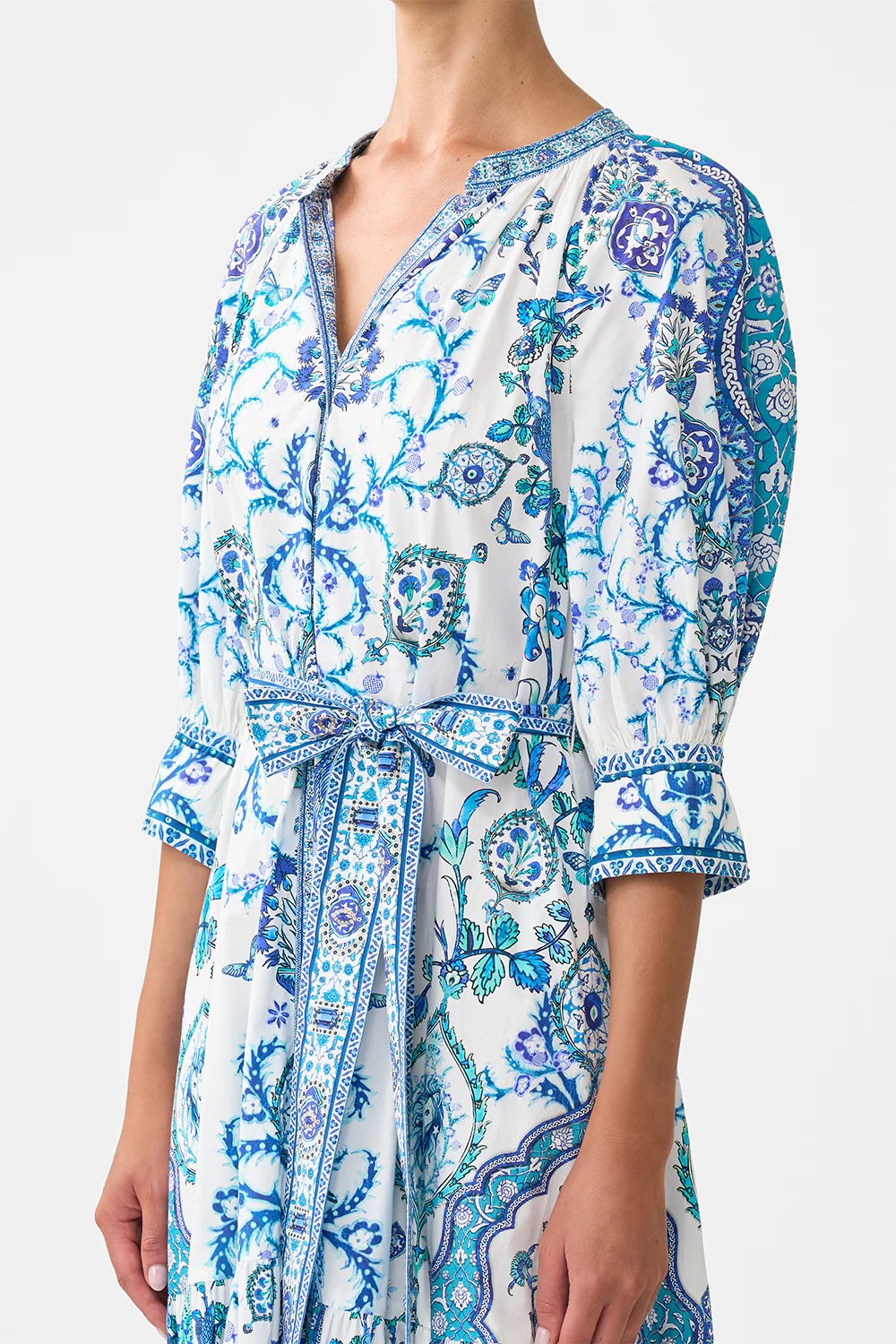 TIERED SHIRT DRESS WITH SHORT SLEEVE ISNIK LULLABY - Image 5