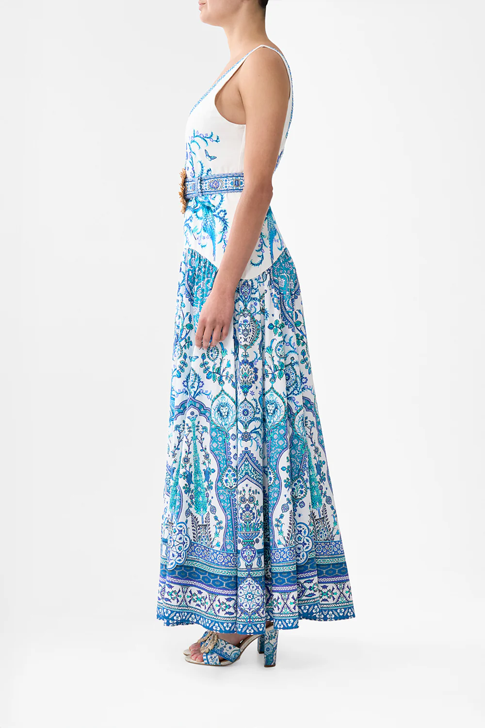 JERSEY TANK DRESS WITH CONTRAST SKIRT ISNIK LULLABY - Image 4